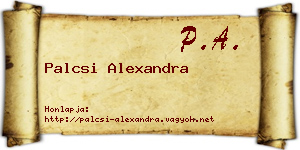Palcsi Alexandra névjegykártya