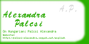 alexandra palcsi business card